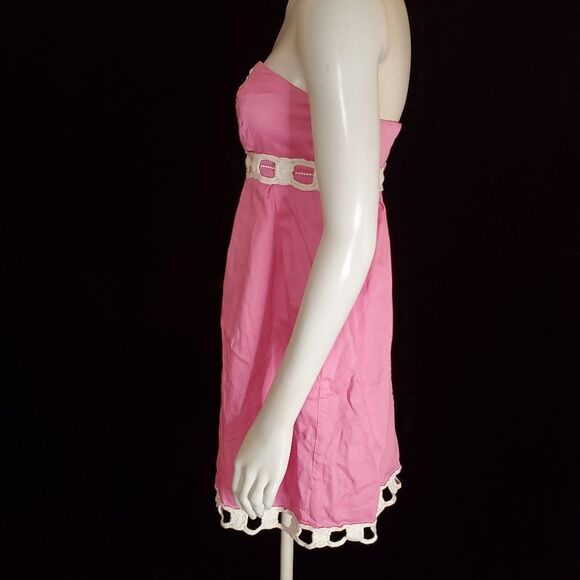 Lilly Pulitzer Pink & White Strapless Dress (2) - Picture 4 of 6